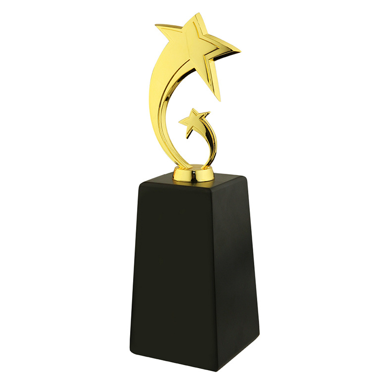 Creative Trophy Three-Color Curved Star Selection Award-Giving Trophy