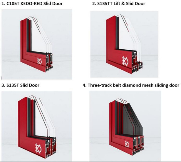 Broken Thermal Slider Exterior Glass Doors for Sun House