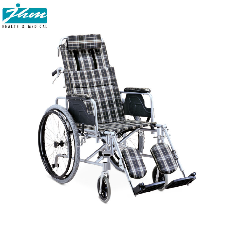 Aluminum Chair Frame Reclining Hing Back Adjustable Headrest Wheelchair