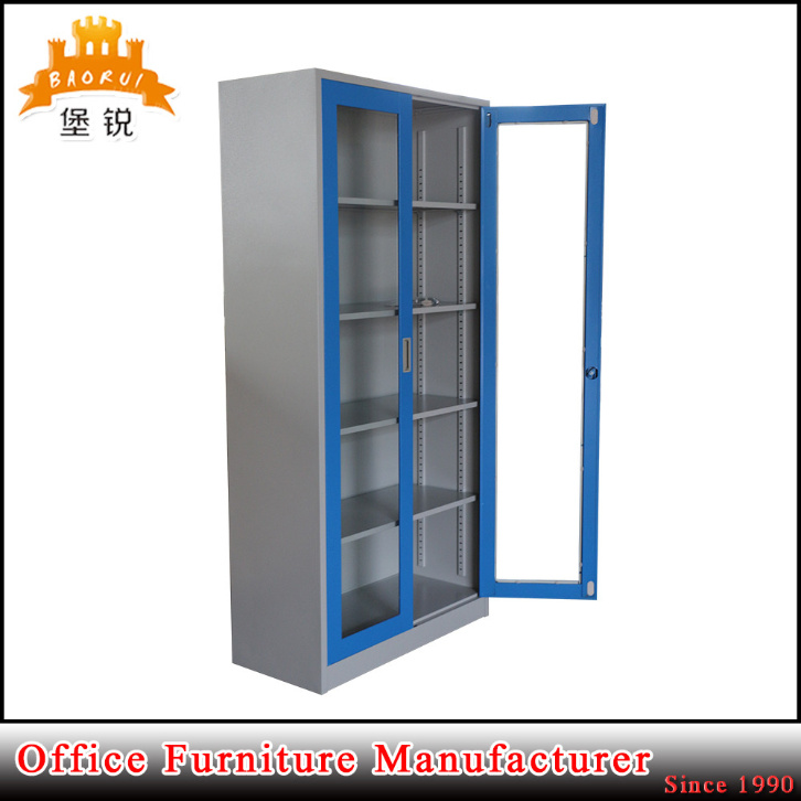 as-018 2 Glass Door Sliding Door File Cabinet Steel Cabinet/Book Cupboard