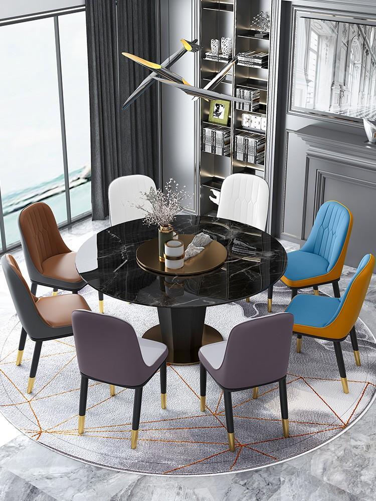 Modern China Wholesale Furniture Metal Steel Legs Leather Dining Chairs