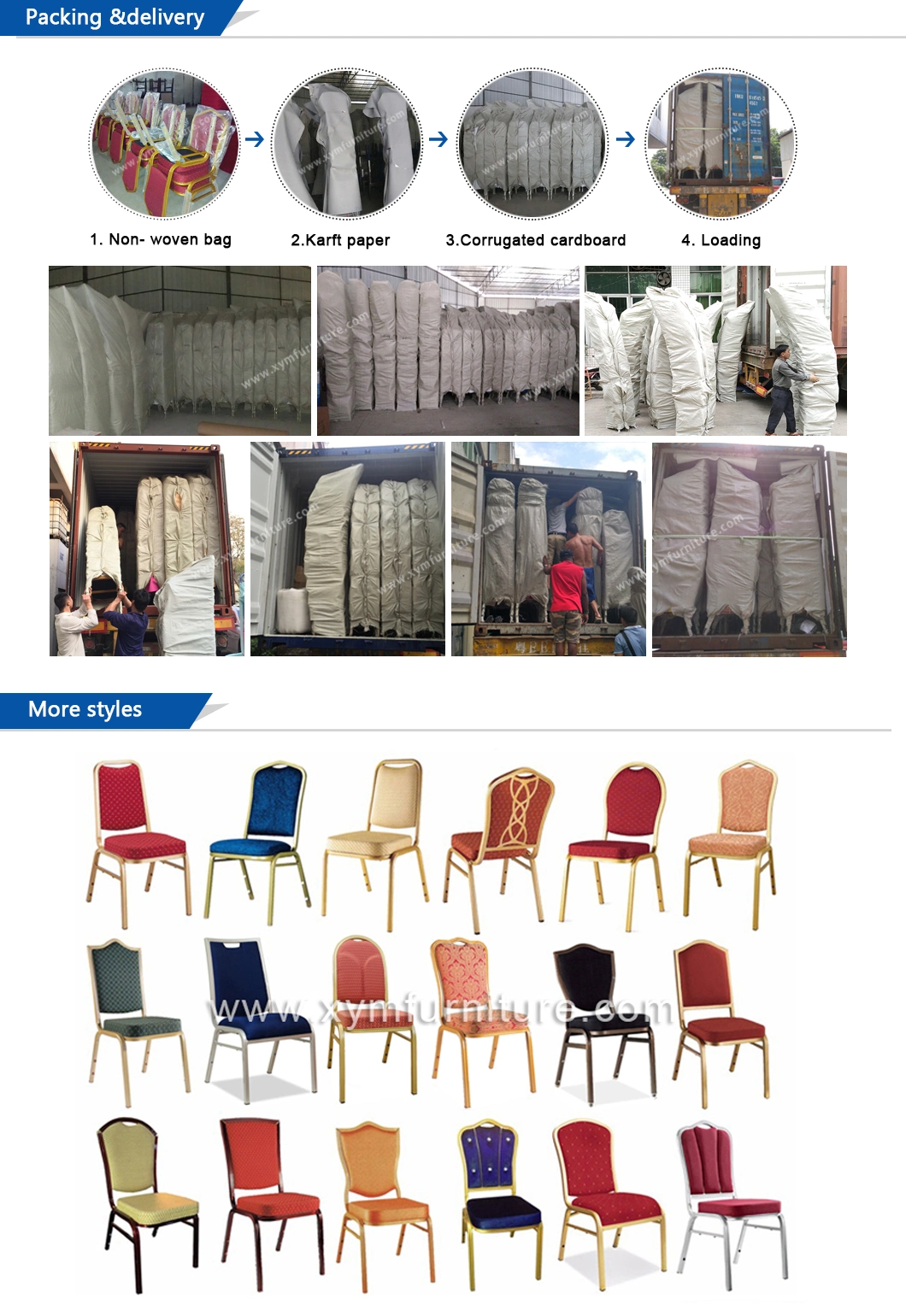 Wholesale Cheap Used Metal Stacking Banquet Chair for Party