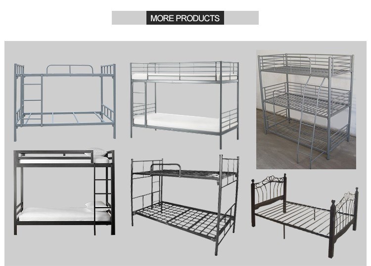 Metal Bunk Bed Can Be Used as 3 Single Beds