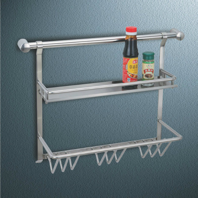 Stainless Steel Wall-Mounted Kitchen Shelf, Kitchen Rack (CG01-102)