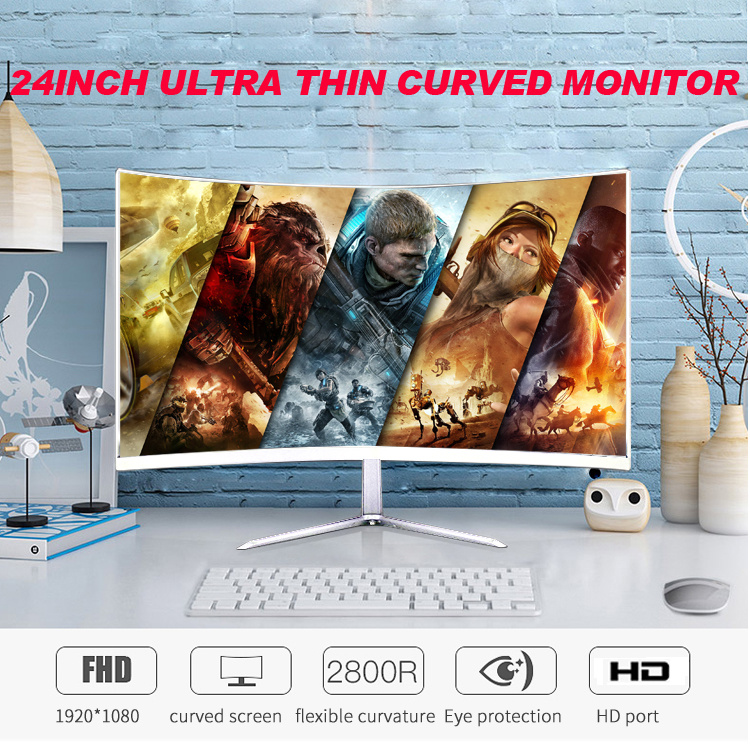 Desktop Curved Screen Computer 1080P 24 Inch LED Gaming Monitor 144Hz