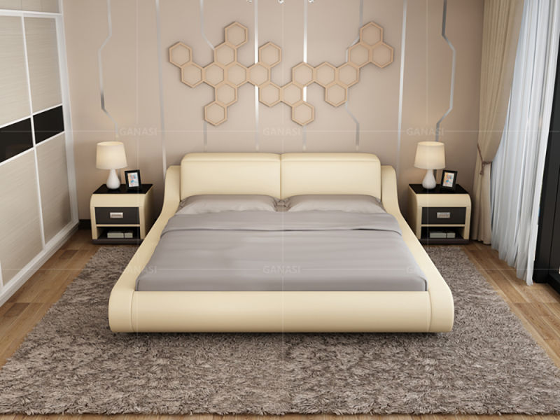 High Grade Leather Headboard Latest Leather Bed for Home Bedroom
