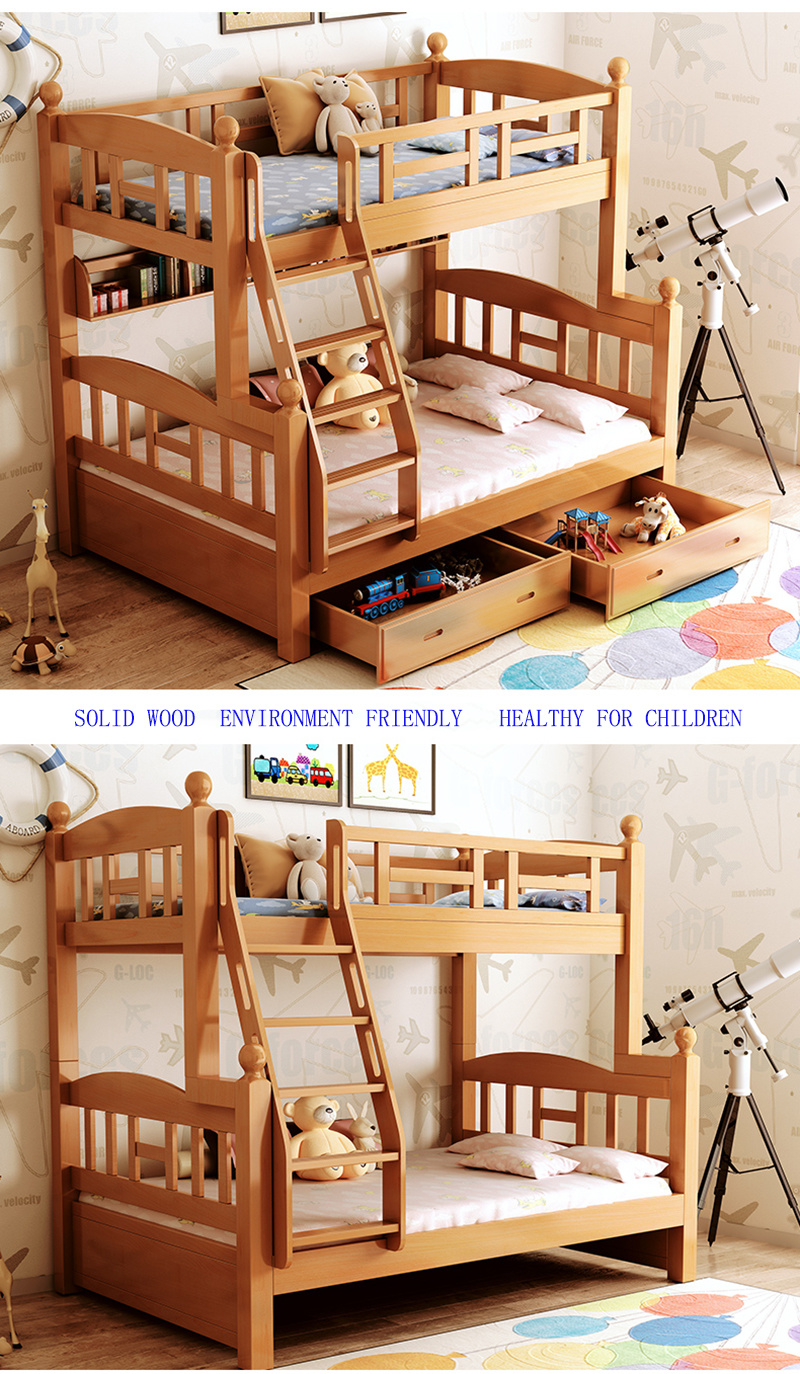 Solid Wood Children Bed Bunk Bed Bunk with Many Options
