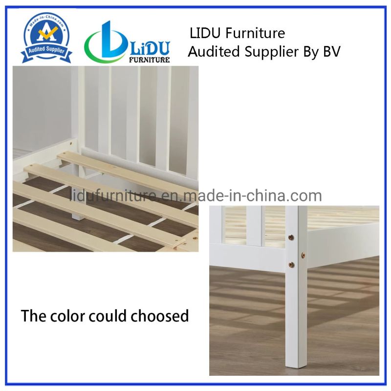 Solid Wood Bed for Home Furniture King and Queen Bed Frame