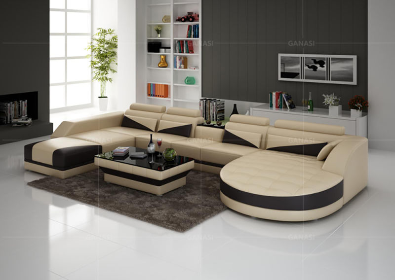 Latest Living Room Furniture Sofa Bed Design Leather/Fabric Sofa