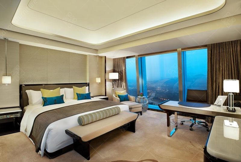 Modern Luxury Customization 5 Star Hotel Wooden Bedroom Furniture Beds