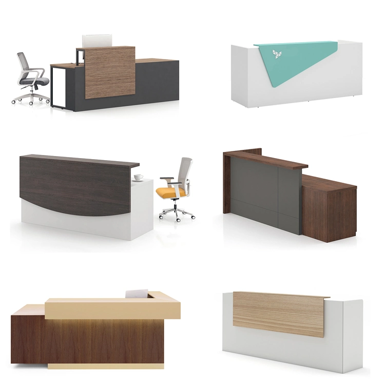 Modern Designs High Quality Office Front Counter Reception Desk Table Front Office Salon Reception Desk