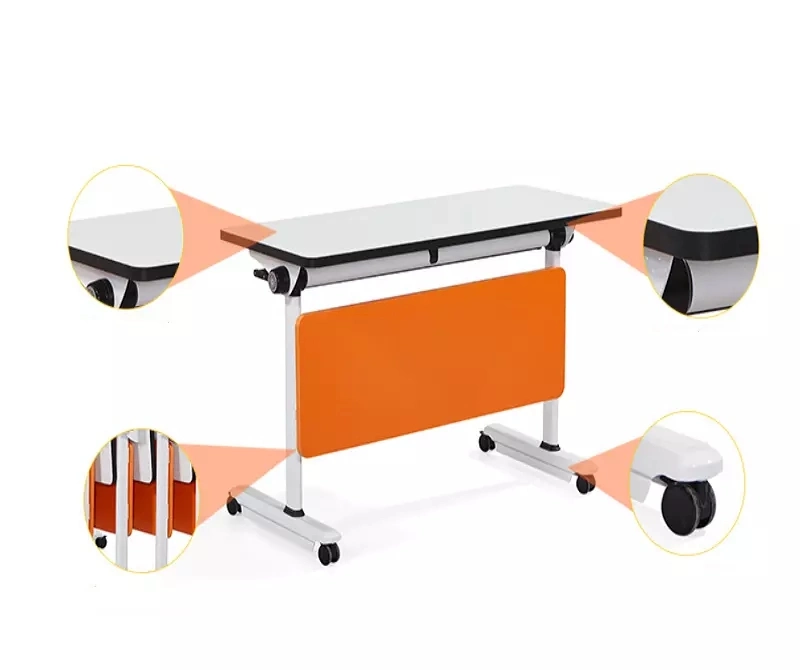 Meeting Sliding Movable Adjustable Conference Room Tables Stackable Office Folding Training Tables