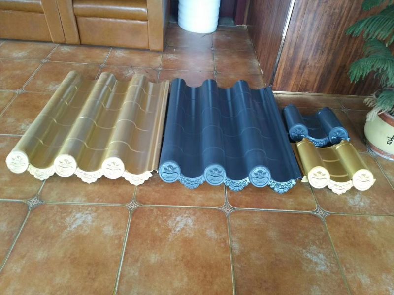 Chinese Antique Color Aluminum Antique Roofing Tiles for Ancient Building