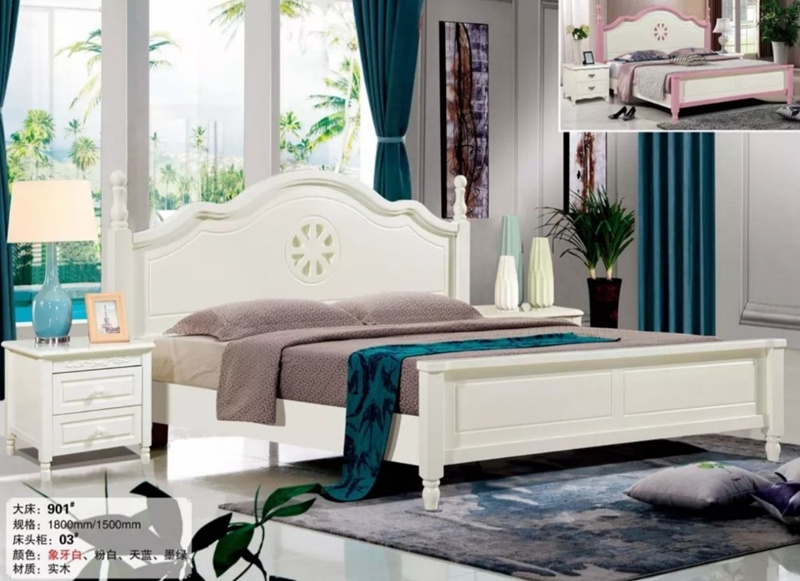 Modern Bed Room Furniture Double Bed Design Furniture Unique Solid Wood Bed