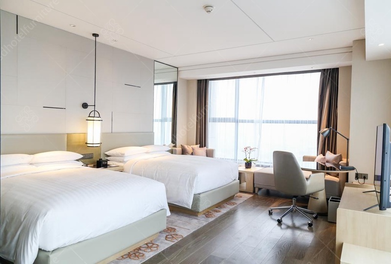 Modern Design Holiday Inn Hotel Bedroom Furniture Wooden Bed Room Set for Sale