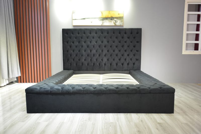 King Bed Leather Bed Hot Sell Modern Bed Wholeasle Folding Bed with Storage Box Furniture