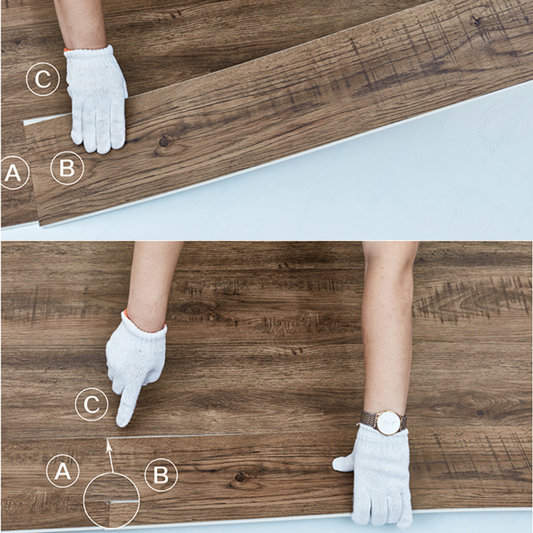 Wood Grain Waterproof Simple PVC Spc Flooring in Plastic Flooring
