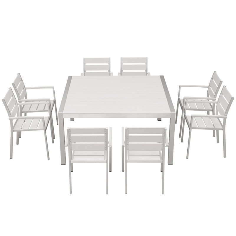 Luxury Dining Tables and Chairs Set Plastic Outdoor Garden Sets Patio Furniture