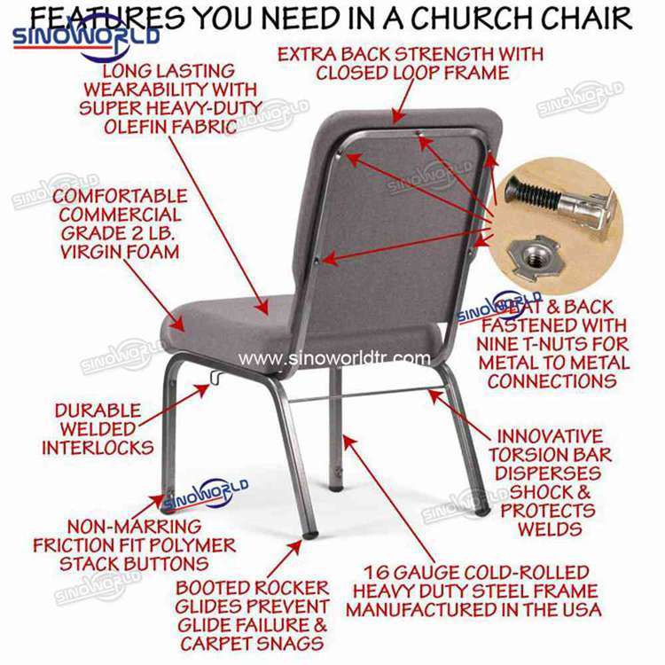 Metal Church Auditorium Chair, Auditorium Chair for Church, Church Chair