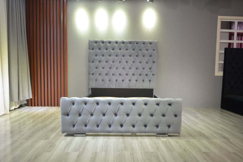 High Headboard Upholstered Bed Modern Bed Furniture