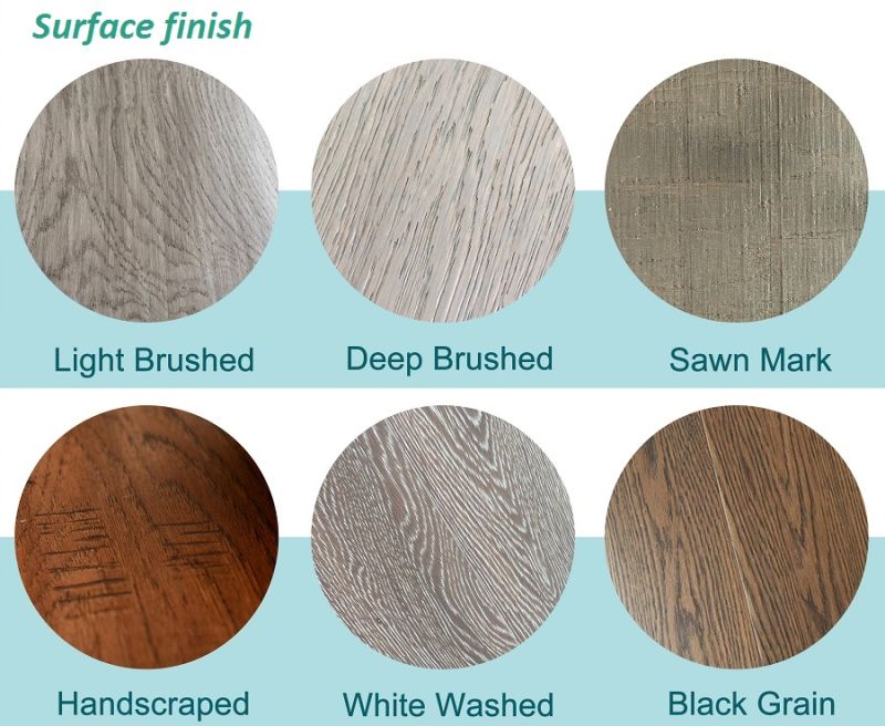 European Oak Natural Brushed Hard Wood Wide Plank Engineered Flooring