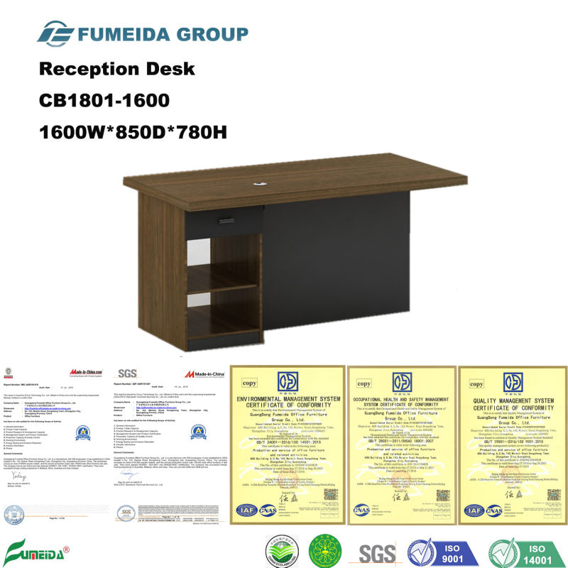 Project Office Furniture Melamine Flake Chipboard Boss Reception Table