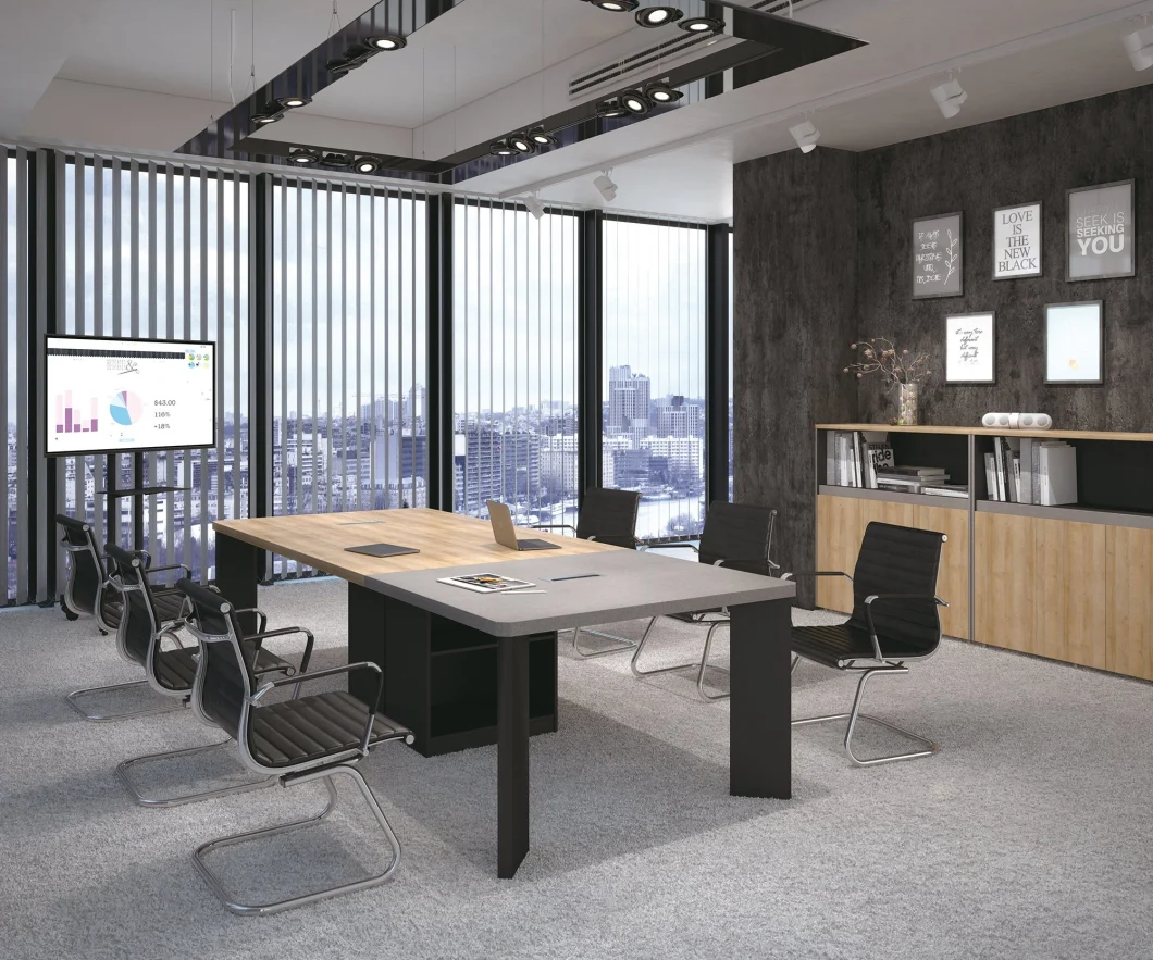 3 Meters Long Table Modern Design MDF Furniture Meeting Room Table (BL-MT021)