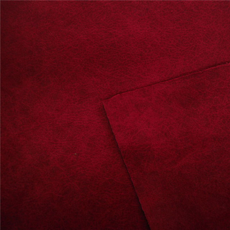 Custom Print Brushed Red Velvet Sofa Upholstery 100 Polyester Waterproof Velour Fabric
