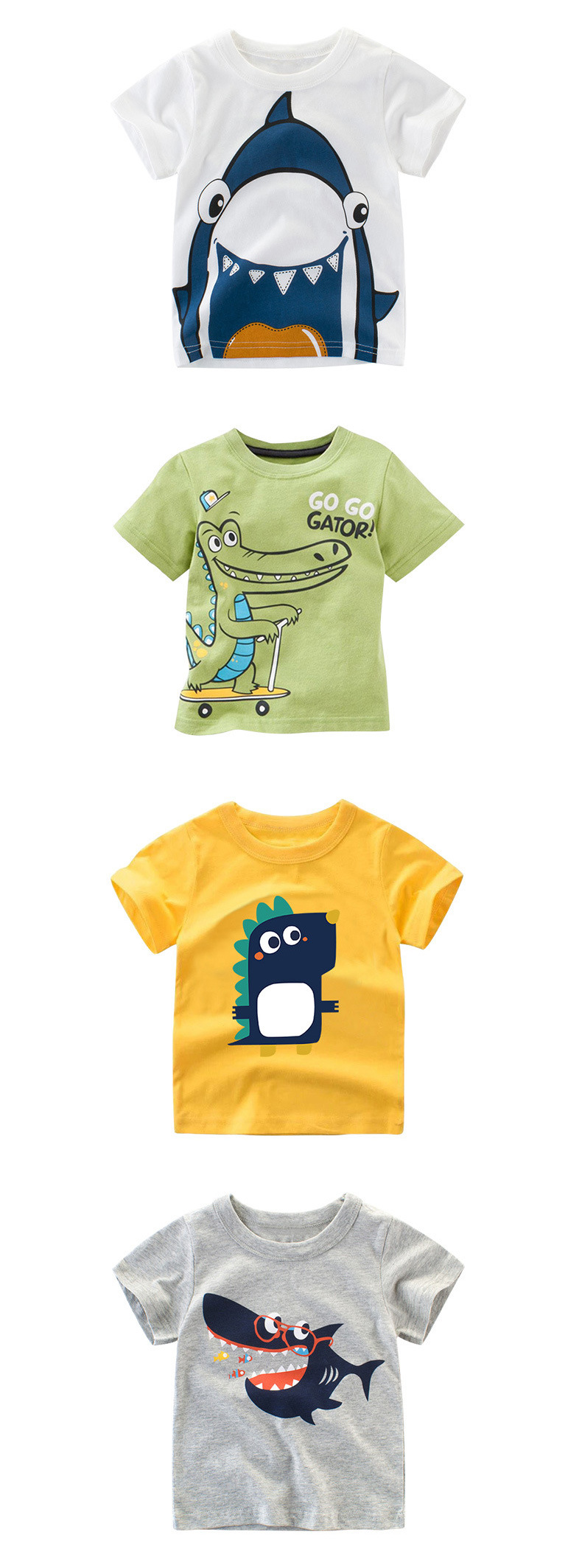 Children's Animal T-Shirt Carton Children's T-Shirt 100% Children's T-Shirt