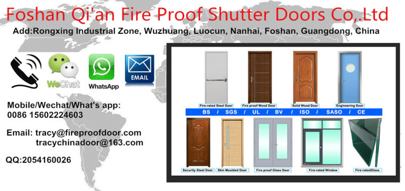 BS Certified Fireproof Wooden Door Hotel Fire Door