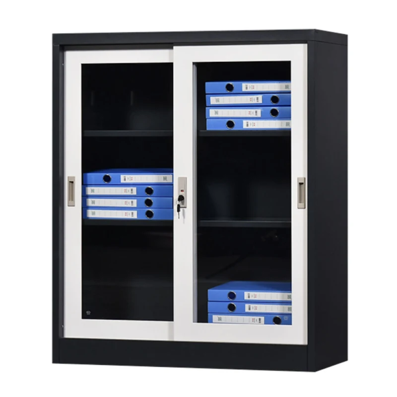 Customized Glass Sliding Door Metal Cabinet Cupboard Storage Cupboard