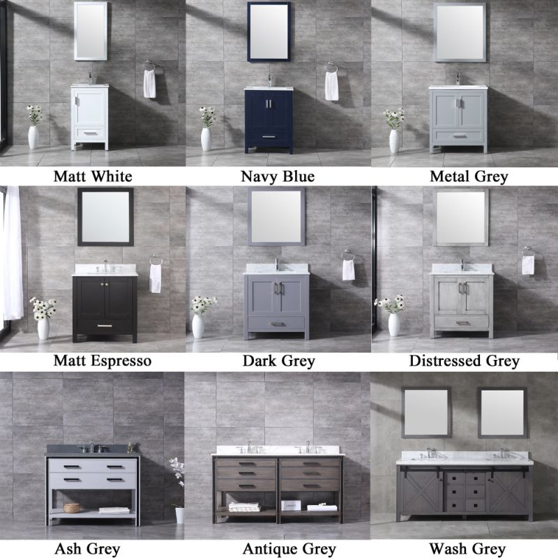 New Design Vintage Gray Cabinet Bathroom Vanity
