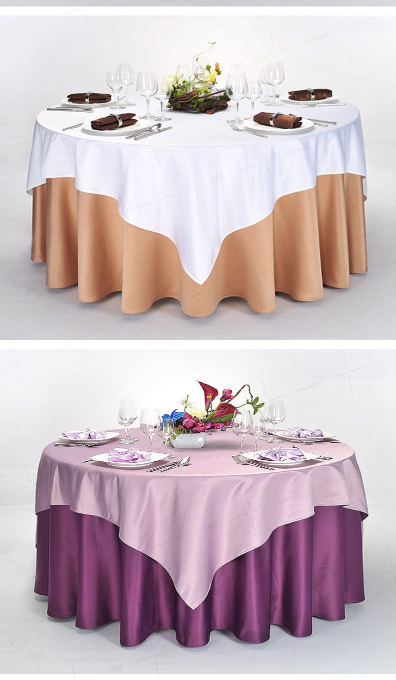 Guangzhou Foshan Polyester Round Table Cloth Table Linen for Wedding