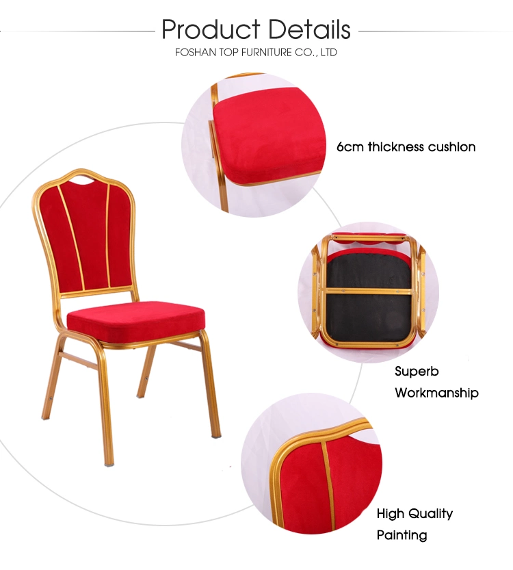 Stock Cheap china aluminum frame high quality wholesale stackable banquet chair and chair cover
