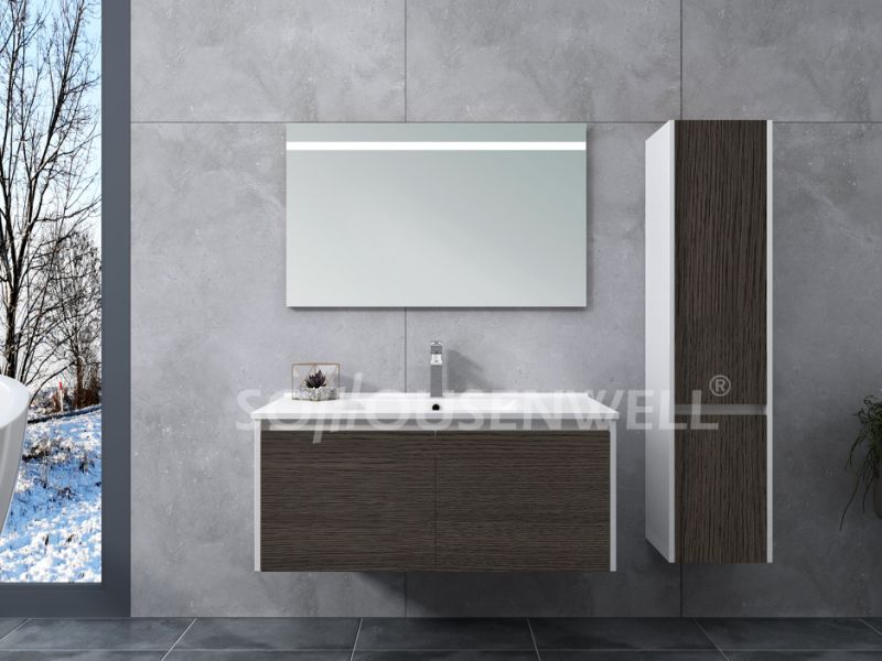 Natural Marble Style Lacquer Cabinet Bathroom Vanity