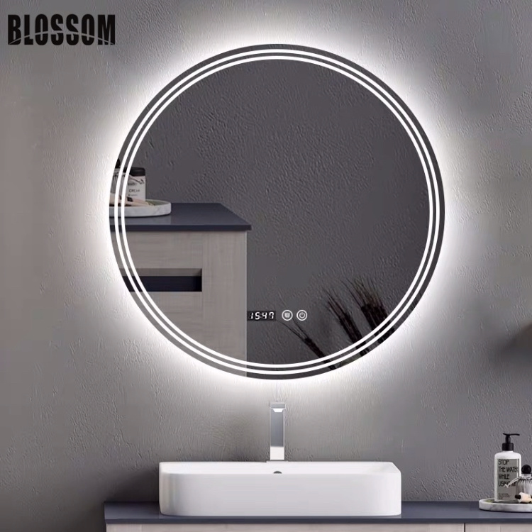 Frameless Wall Mounted Round Vanity Cosmetic LED Makeup Mirror
