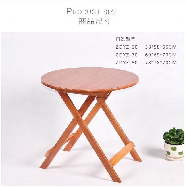 Bamboo Table Folding Table Garden Round Table Dining Table Wholesale