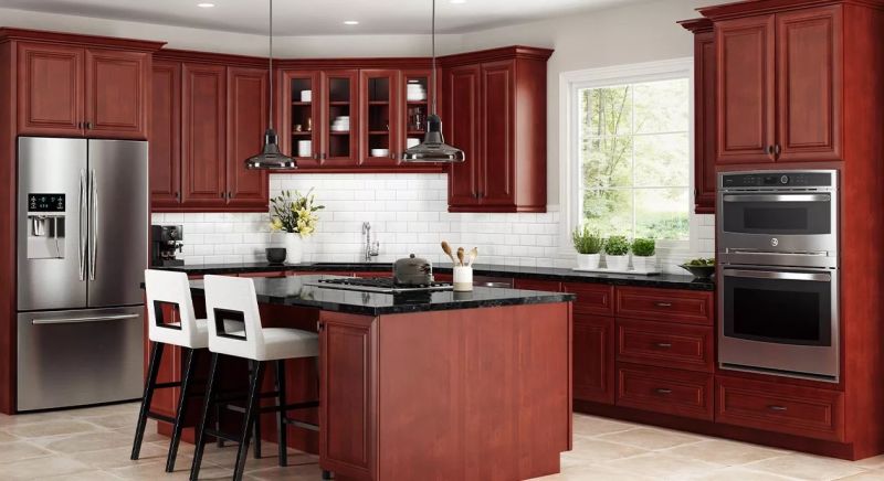 Luxury Kitchen Cabinets Modular Melamine Modern Wooden Kitchen Furniture