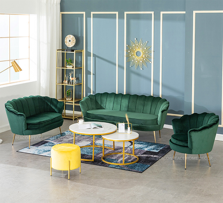 Modern Luxury Home Living Room Leisure Fabric Furniture Set Sofa