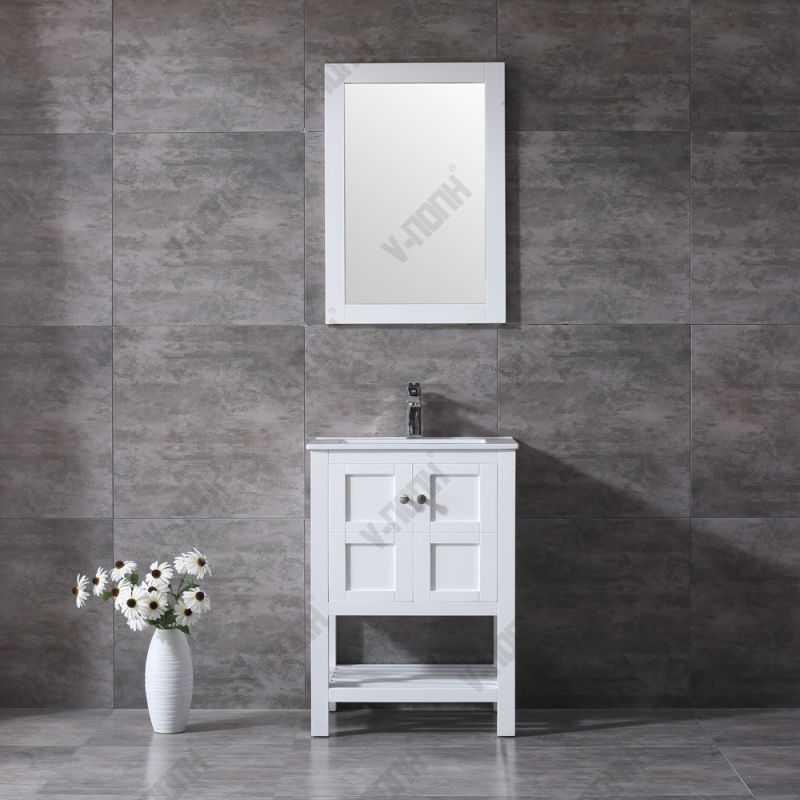 Modern Solid Wood Bathroom Vanities with Tops