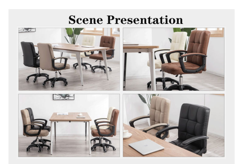 Black Color Office Waiting Room Leather Conference Chair