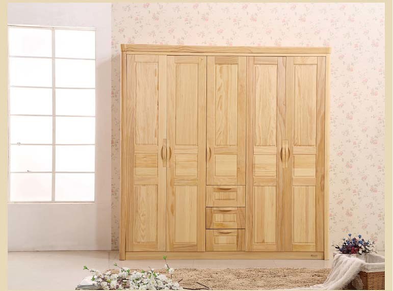 Solid Wood Big Wardrobe with 5doors (M-X1081)