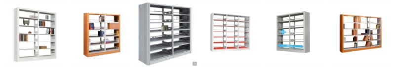 5-Tier Industrial White Metal Shelf Heavy Duty Bookcase Bookshelf