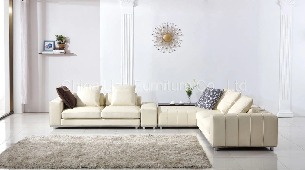 China Factory latest Italian Design Home Furniture Lounge Leisure Pure Leather Sofa Set