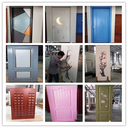 Customized Solid Modern Wood Front Doors Cherry Wood Door