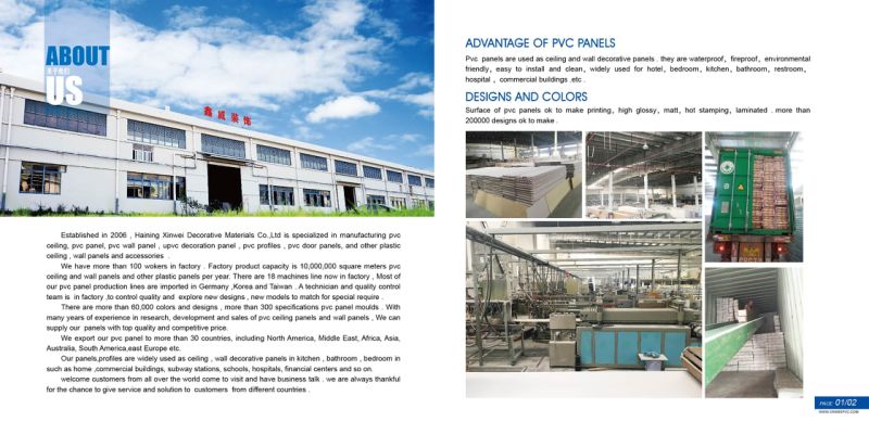 2019 New Laminated PVC Panel, PVC Wall Panel Factory