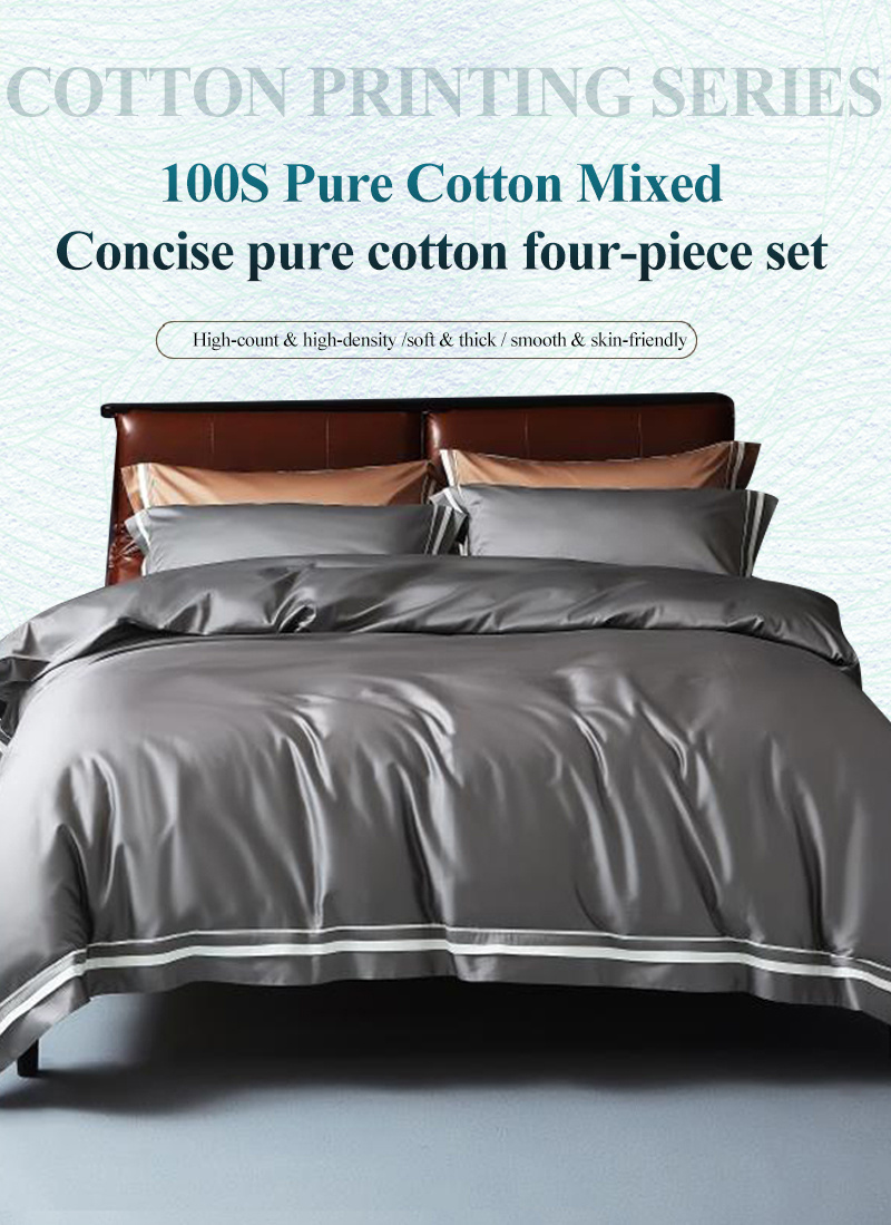 Manufacturer Single Bed 3PCS Bedding Set Superior Quality 1000 Thread Count