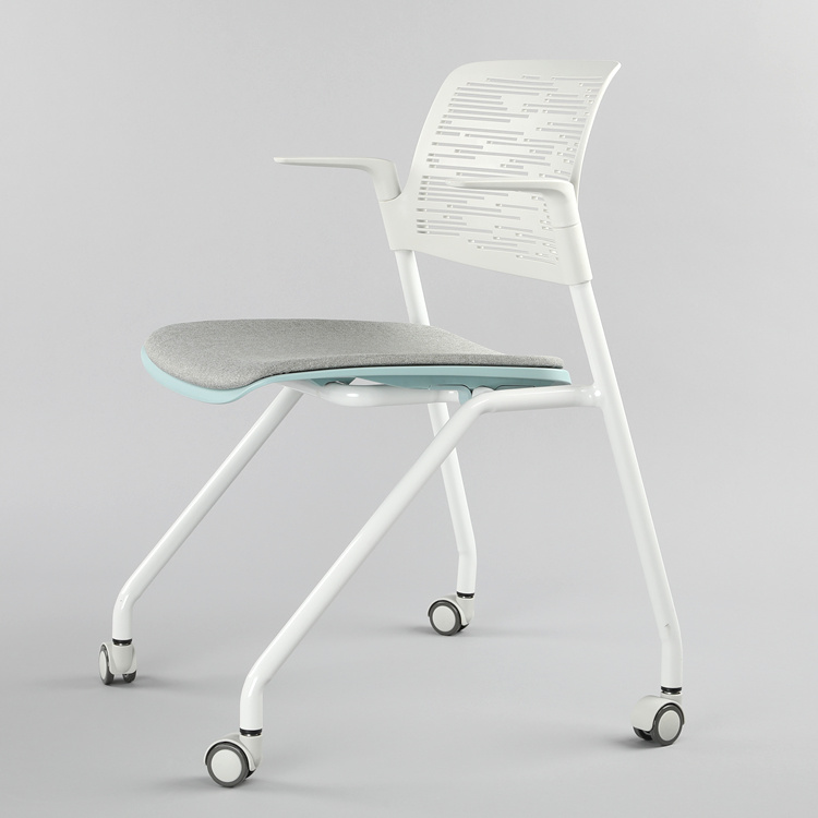 En16139 Standard Modern Design Stacking Plastic Steel Soft Seat Hotel Chair