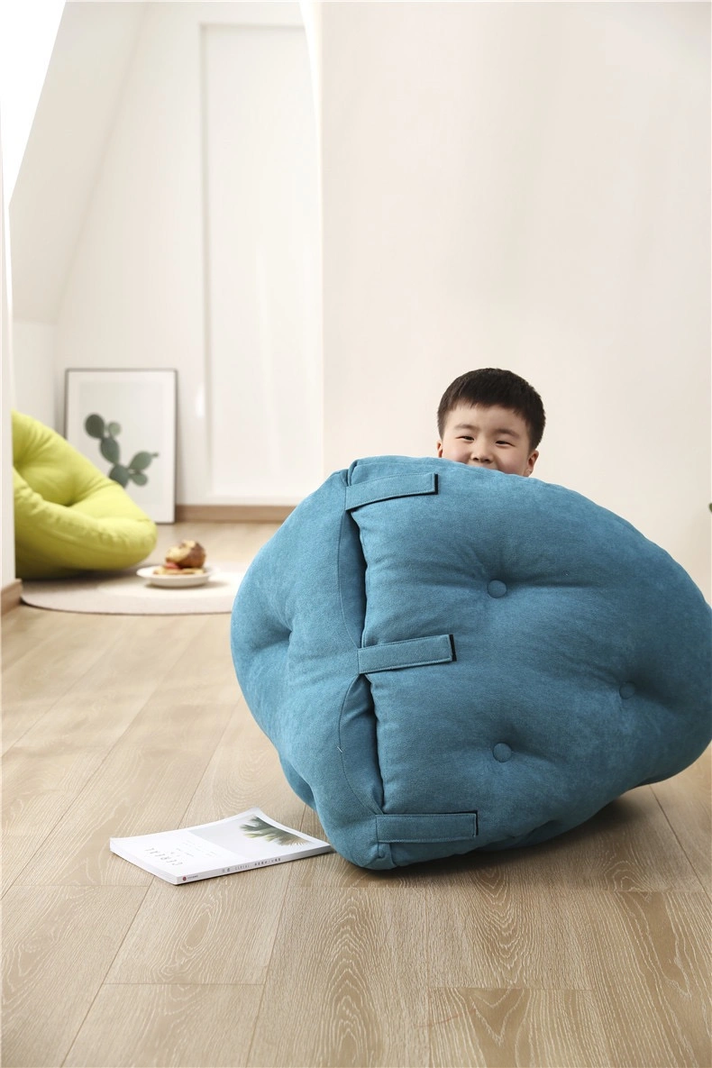 High Quality Modern Style Ultra Soft Bean Bag Chair Folding Children Lazy Sofa Fabric Linen Indoor Multifunction Bean Bag Chair for Bedroom Living Room Furnitur