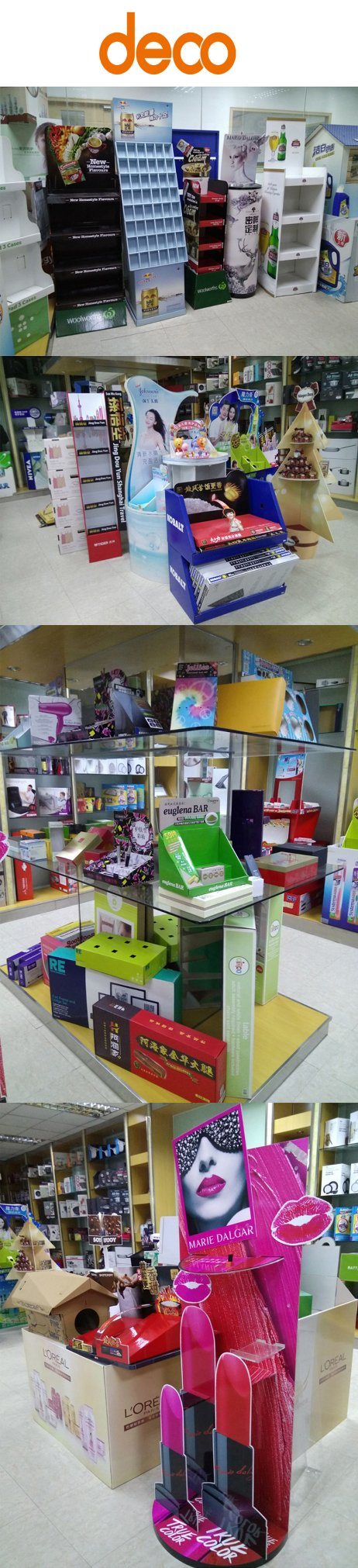POS Display Stand Cardboard Retail Display Shelf for Supermarkets